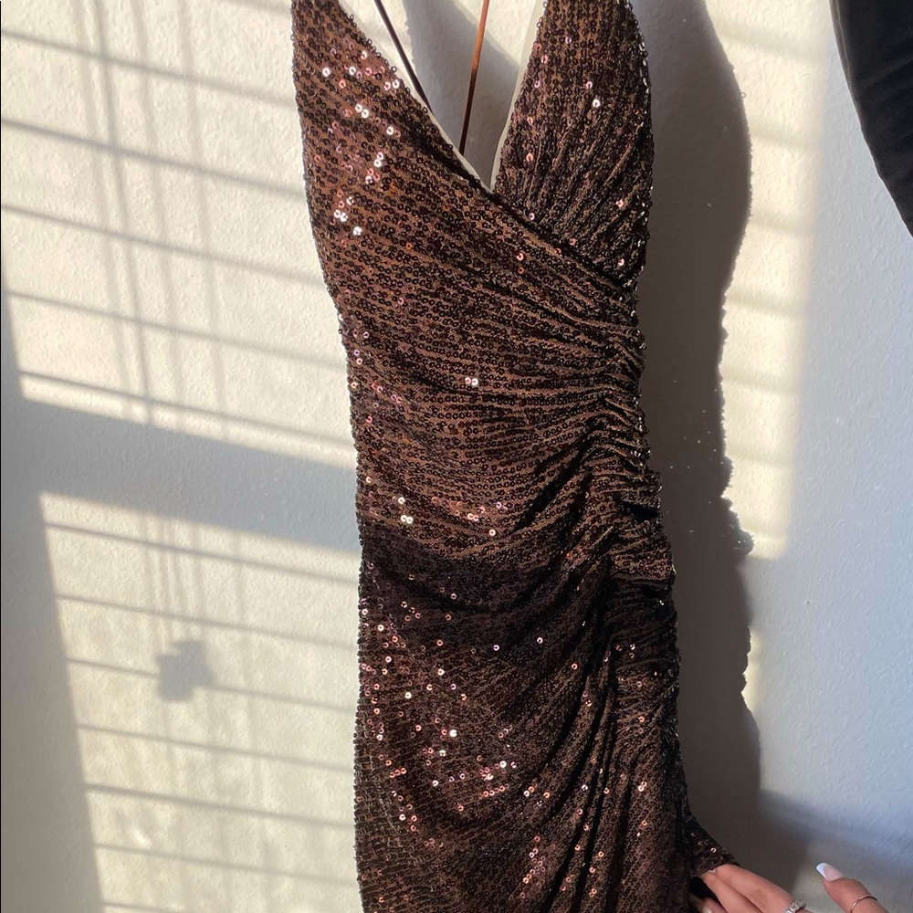 Mia Bella Couture prom dress brown XS